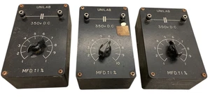 UNILAB MFD II capacitor Capacitance Box x 3 350v D.C. Decade Box Untested - Picture 1 of 5