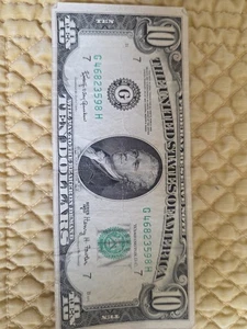 Series 1950 E 10$ Dollar Bill Federal Reserve Note Ten Dollars - Picture 1 of 3