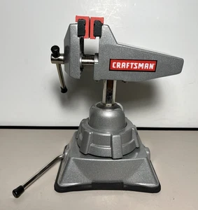 Craftsman Table Top Vise Multi-Angle Vacuum Base 2-3/4" Rubber Jaws - Picture 1 of 7