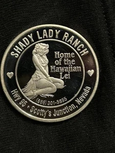 RARE Shady Lady Ranch Brothel 100 Mil .999 Fine Silver Round $5 HAWAII LEI - Bild 1 von 9