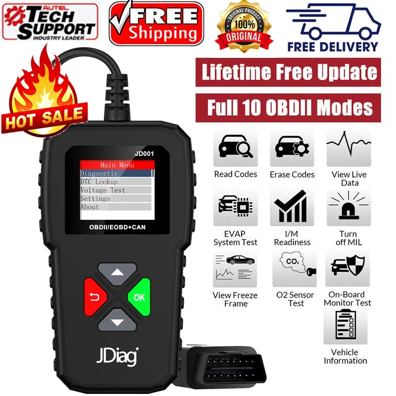Diagnostic Code Reader Check Engine Scan Tool for 2010- Nissan Sedan Pickup - Image 1 of 4