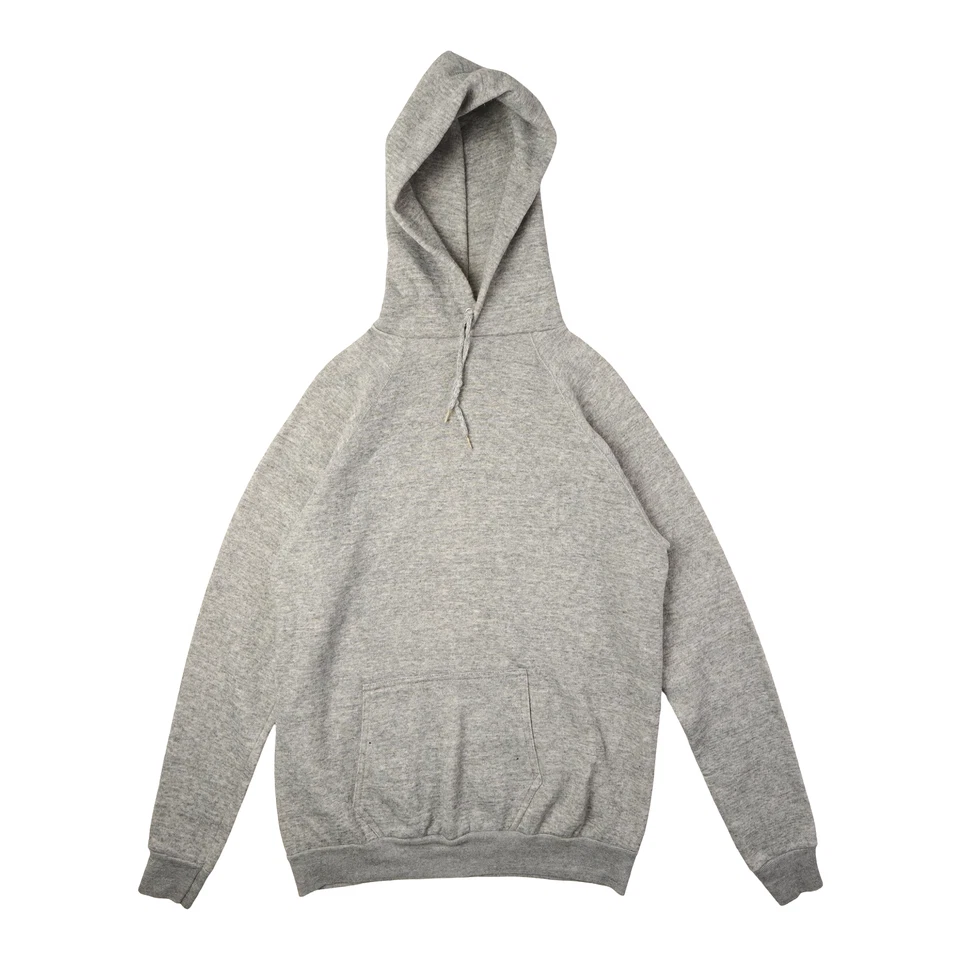 Sudadera con Capucha Vintage Años 80 Para Hombre Grande XL Gris Raglán Sudadera Tultex Ultra Polar 120 Foto 1 de 4