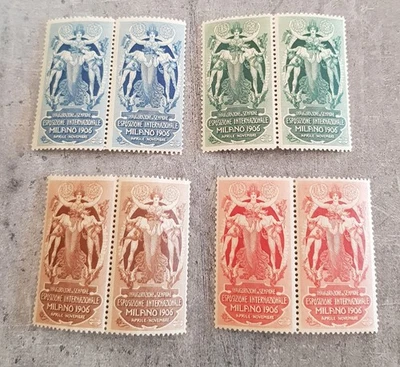 ITALIA -ESPOSIZIONE INTERNAZIONALE MILANO 1906 JUEGOS EN PARES - MNH Foto 1 de 2