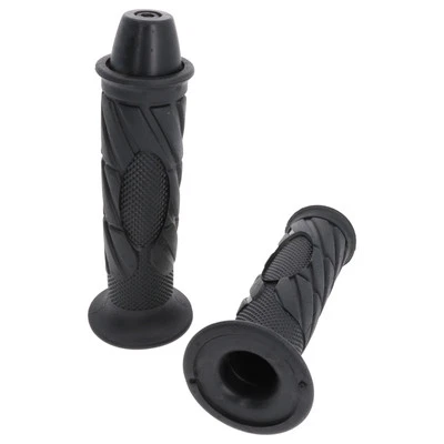 Motorrad Griffe Griffgummis schwarz 22/25mm für 7/8 Zoll 22mm Lenker geschlossen - Bild 1 von 4