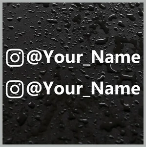 2 X INSTAGRAM LOGO YOUR NAME WINDOW VINYL DECALS CAR STICKER [C11] - Picture 1 of 4