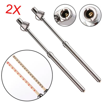 2 X Heavy Duty Tire Air Pressure Gauge Straight-on Dual Head for Truck RV 150PSI - Image 1 of 4