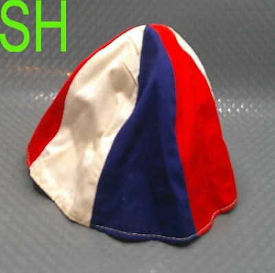 Gorro de cubo vintage para niños de los años 70 rojo blanco azul Kmart 100 % algodón X-pequeño Foto 1 de 4