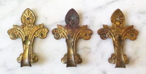 3 Antique Painting Picture Frame Decorative Cross Hook Hanger (lot 13) Rare - Picture 1 of 5