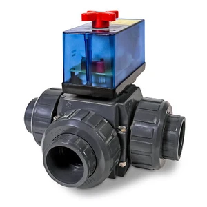 Praher 3-Wege Ø 50mm PVC Kugelhahn mit elektrischem Stellantrieb 230 Volt - Pool - Bild 1 von 4