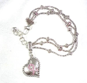 BRIGHTON Power of Pink "Love Me Tender" Herz rosa Kristall RETIRED LE Armband! - Bild 1 von 5