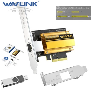 WAVLINK 10G Base-T PCIe Network Card 10000Mbps PCI Express Ethernet Adapter - Picture 1 of 9