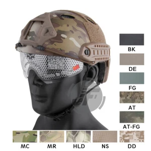 Emerson PJ Type FAST Helmet Protector Tactical Helmet with Goggles + NVG Shroud - Picture 1 of 13