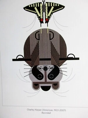 Charley Harper - RACCROBAT Calendario Página Arte Impresión 5.5"X 8.25"  Foto 1 de 3