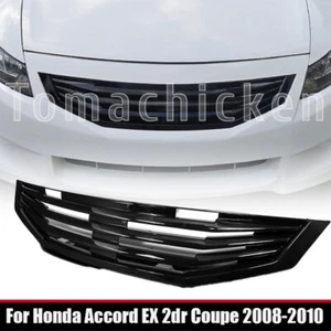 Parrilla de parachoques delantera estilo MU para Honda Accord EX 2 puertas cupé 2008-2010 negro brillante - Imagen 1 de 12