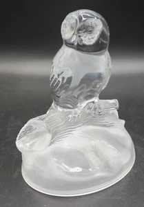 "Cristal de plomo transparente 5 1/2" búho cristal D Arques Francia ¡COMO NUEVO! - Imagen 1 de 4
