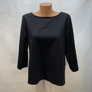 Chicos Womens Medium size 1 Black top Back Zip Pullover - Picture 1 of 6