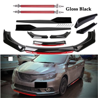 Front Bumper Lip Spoiler Splitter Rear Lip Side Skirt  For Infiniti Q70 Q70L Foto 1 de 4