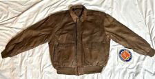 A-2 Bomber Pilot Flight Leather DAVE and BUSTER’S Jacket Sz L, NWT, RARE