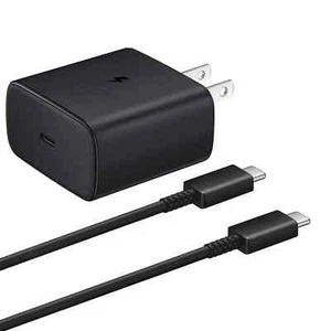 Chargeur mural super rapide et câble USB-C Samsung Galaxy S24, S23 Plus/Ultra 45 watts - Photo 1 sur 3