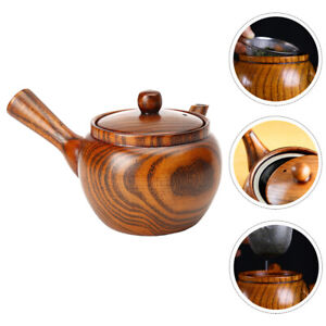  Wooden Teaware Glass Teapot Travel Kettle Office Simple Jujube