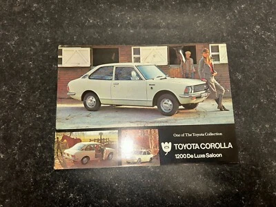 Toyota Corolla 1200 De Luxe Saloon KE20 1971-72 UK Market Single Sheet Brochure - Image 1 of 2