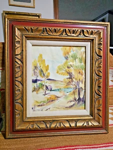Beautiful Modernist Original WATERCOLOR Landscape Painting TOM PERKINSON ? NM/OK - Picture 1 of 10