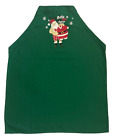 CHRISTMAS APRON By Ritz SANTA CLAUSE Green ONE SIZE Cotton NEW without TAGS