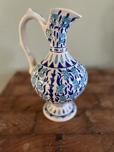 Kutahya Earthenware by Guven Cini Turkey. Jug/Urn. Hand painted. Rare - Picture 1 of 6