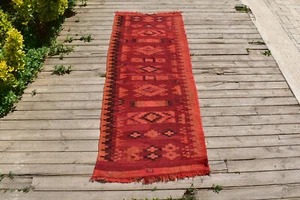 Alfombra afgana 29""x79"" alfombra tejida a mano 74x203 cm alfombra oriental ecléctica Maimana - Imagen 1 de 10