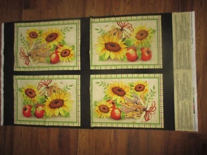 JUEGO de cuatro paneles de tela de frutas/verduras huerto solar huerto de colección - Imagen 1 de 2