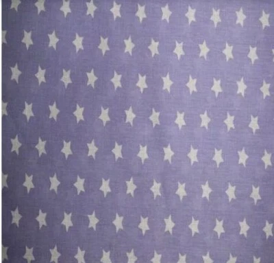 HAPPY VALUE Cotton Fabric STARS ON LILAC .889 yd (32") X 44" - Image 1 of 3