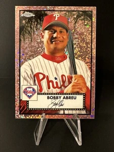 2021 Topps Chrome Platinum Anniversary Bobby Abreu Rose Gold /75 Refractor #469 - Picture 1 of 2
