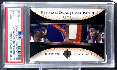 ( /10 Gold ) Amare Marion 2005-06 UD Ultimate Collection Dual Patch Suns PSA 9 - Image 1 of 2
