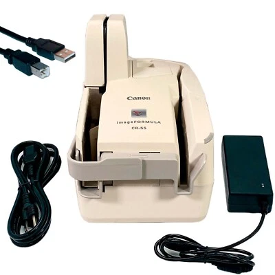 Canon ImageFormula CR-55 Check Transport Check Scanner M11056 w/Bundle - Image 1 of 4