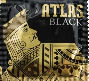 Atlas Black latex lubricated condoms 100 Pack condoms - Picture 1 of 1