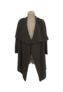New York & Co Schalkragen vorne offen 3/4 Arm Strickjacke Pullover grau Damen M - Bild 1 von 10