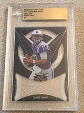 DANIEL JONES 2019 LEAF VALIANT BLUE PROOF CARD #1/1 N.Y. GIANTS DUKE ROOKIE QB