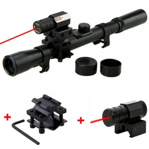 4 X 20 Telescopic Sight SCOPE + 11mm 3/8" Mounts for Air - Picture 1 of 12