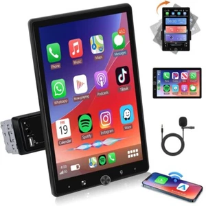 Radio estéreo para automóvil de 10,4" única 1 DIN Apple Carplay Android reproductor de MP5 AUXILIAR automático - Imagen 1 de 23