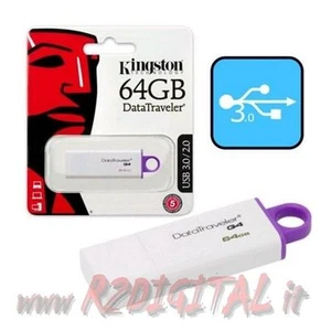 PENDRIVE DTIG4 KINGSTON 64 GB USB 3.0 PENNA ALTA VELOCITA ARCHIVIO DATI COMPUTER - Bild 1 von 1