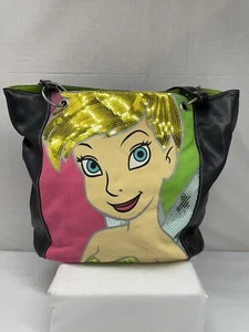 RARE Walt Disney World TINKERBELL Purse Handbag Tote With Sequins 12x15 READ. - Picture 1 of 12