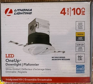 Lithonia Beleuchtung 4 Zoll rund weiß LED dimmbar Downlight Einbauleuchte - Bild 1 von 6