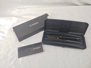 PENNA STILOGRAFICA PARKER INSIGNA NERA RIFINITA ORO CON CUSTODIA - Foto 1 di 12