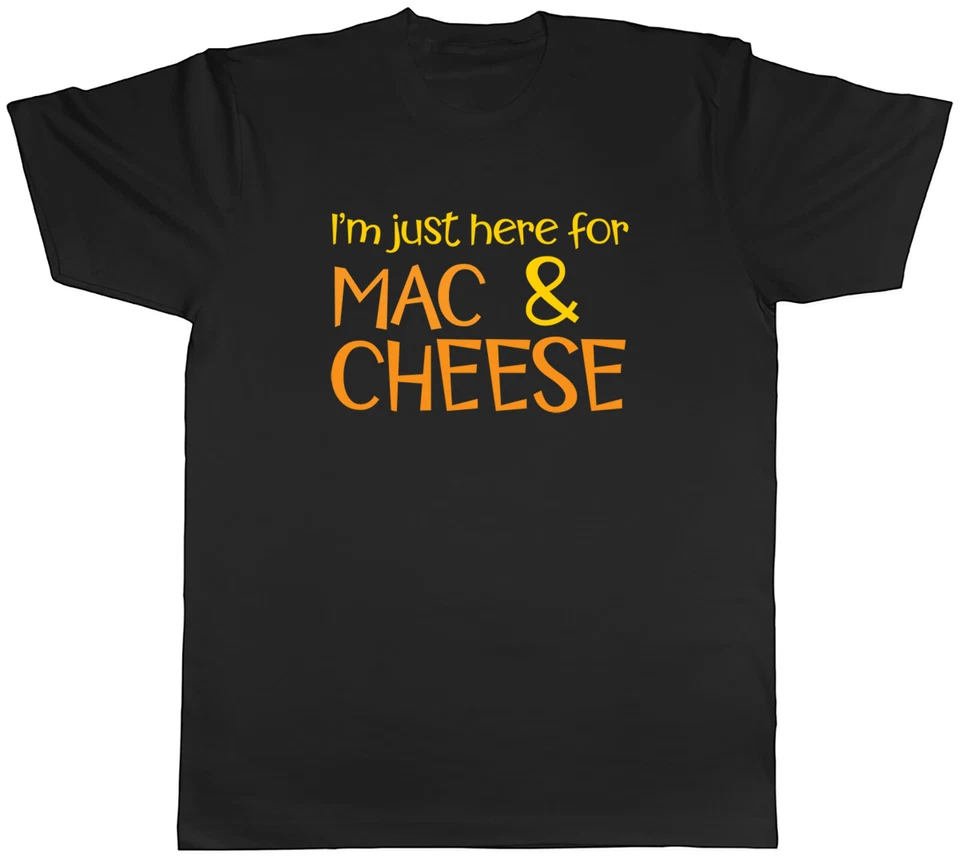 Camiseta Just Here for Mac & Cheese Para Hombre Macarrones Pasta Divertida Camiseta Regalo Foto 1 de 1
