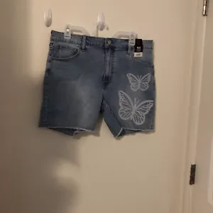New No Boundaries women's Jean Shorts, light blue color, size 15 - Picture 1 of 10