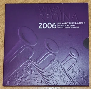 2006 Royal Mint UK Brilliant Uncirculated £5 Elizabeth II 80th Birthday - Picture 1 of 5
