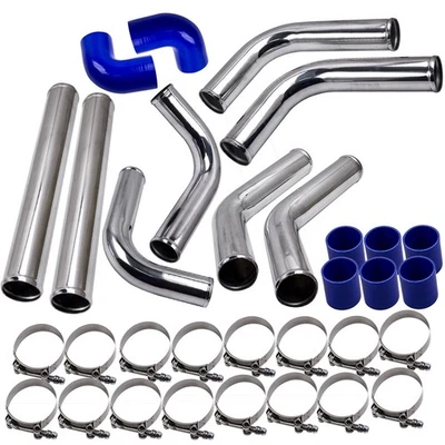 1 x Universal 2.5" Custom Set Up Turbo Intercooler Piping Duct Kit T-Bolt Clamp Foto 1 de 4