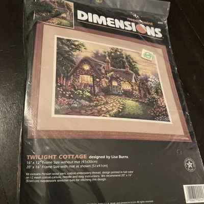 Dimensions 2441 Twilight Cottage needlepoint Kit Sealed  - Image 1 of 4