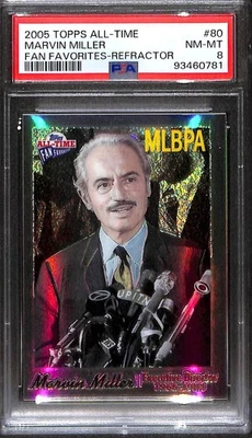 2005 Topps All-Time Fan Favorites #80 Marvin Miller PSA 8 NM-MT 93460781  - Image 1 of 3