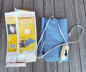 Vtg Sunbeam Automatic Electric Heating Pad With 3 Heat Settings & Washable Cover - Picture 1 of 10